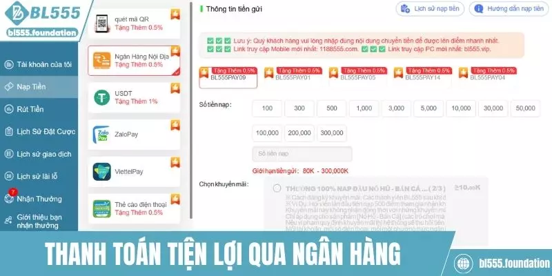 Thanh toán tiện lợi, an toàn qua ngân hàng